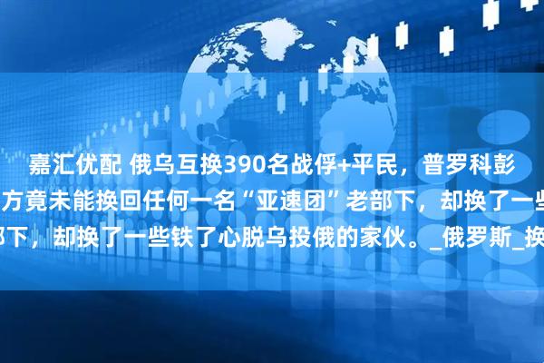 嘉汇优配 俄乌互换390名战俘+平民，普罗科彭科说，这次俄乌换俘，乌方竟未能换回任何一名“亚速团”老部下，却换了一些铁了心脱乌投俄的家伙。_俄罗斯_换回来_英雄